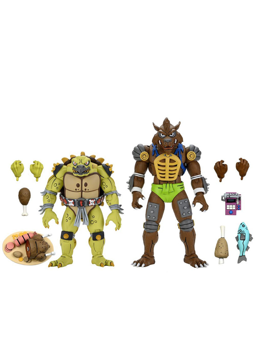 NECA TMNT Tokka & Rahzar 2-Pack (Cartoon)